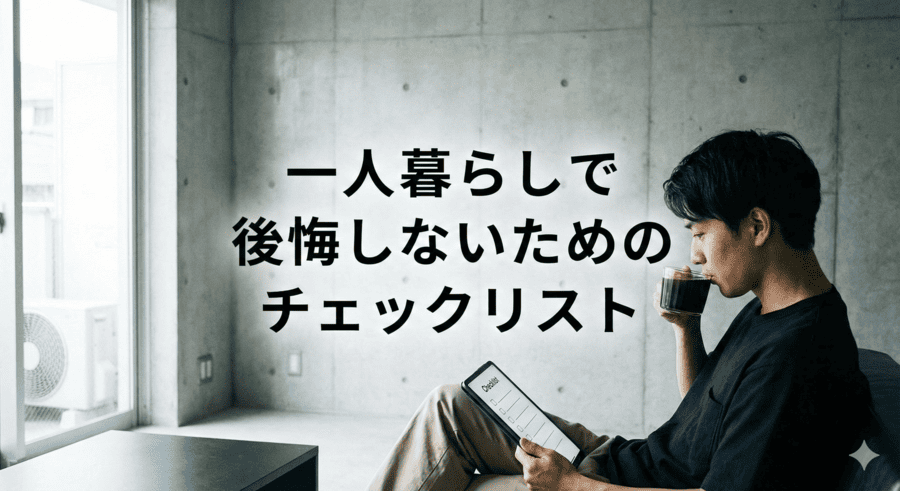 一人暮らしで後悔しないためのチェックリスト