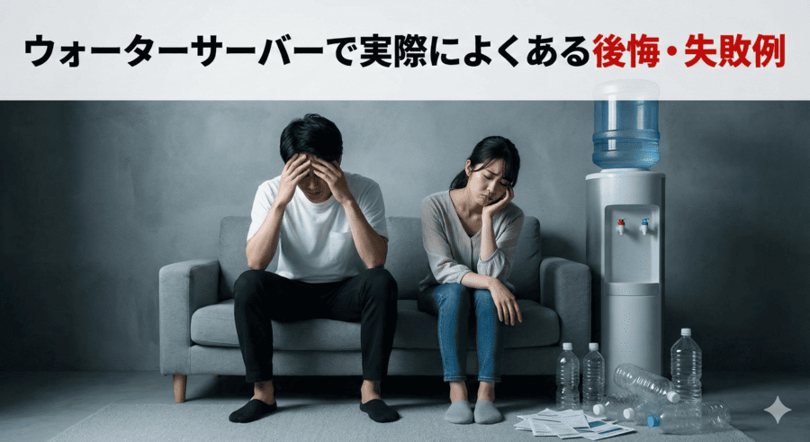 ウォーターサーバーで実際によくある後悔・失敗例